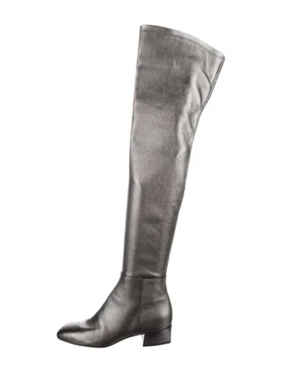 Pre-owned Santoni Leather Boots In Grey