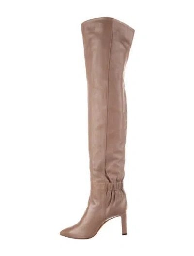 Pre-owned Santoni Leather Boots In Neutral