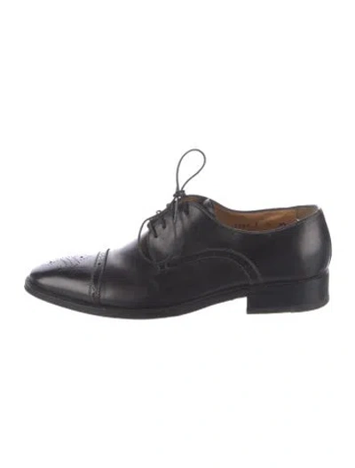 Pre-owned Santoni Leather Brogues In Black