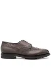 Santoni Leather Brogues In Brown