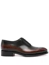 Santoni Men's Kaj Bicolor Brogue Leather Oxfords In Brown