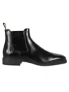 Santoni Elastic-panel Leather Boots In Black