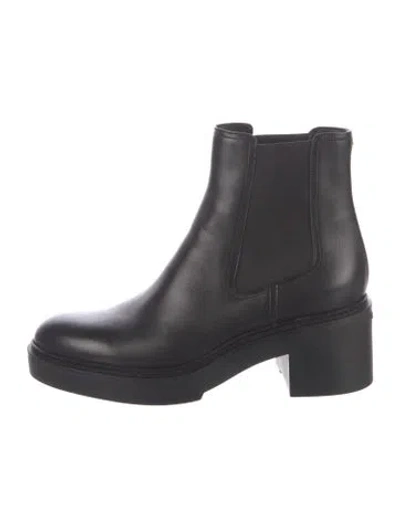 Pre-owned Santoni Leather Chelsea Boots In Black