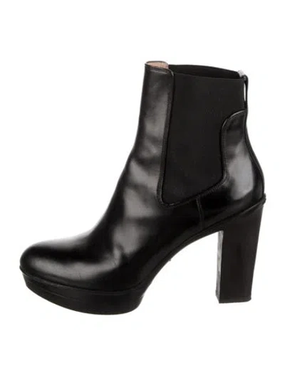 Pre-owned Santoni Leather Chelsea Boots In Black