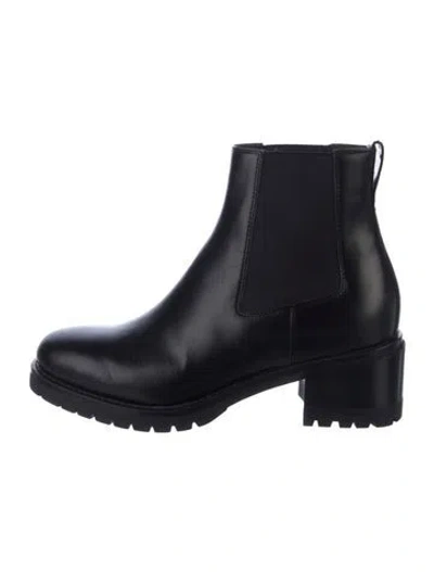Pre-owned Santoni Leather Chelsea Boots In Black
