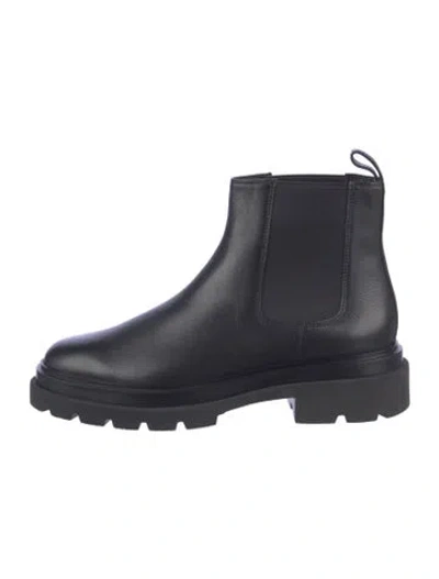 Pre-owned Santoni Leather Chelsea Boots In Black