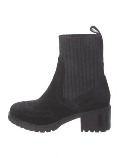 Pre-owned Santoni Leather Chelsea Boots In Black