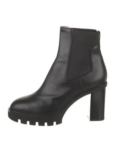 Pre-owned Santoni Leather Chelsea Boots In Black