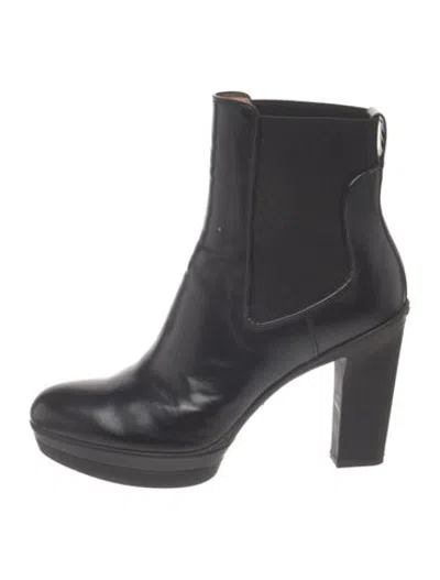 Pre-owned Santoni Leather Chelsea Boots In Black