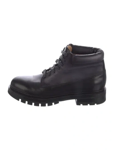 Pre-owned Santoni Leather Combat Boots In Multi