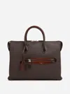 Santoni Leather Document Holder In Neutral