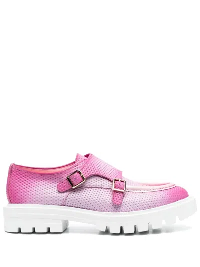 Santoni Loafer Mit Schnallen In Pink