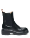 Santoni Leather Easy Ankle Boot In Black