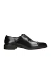 Santoni Leather Easy Oxford Shoes In Black