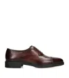 Santoni Leather Easy Oxford Shoes In Brown