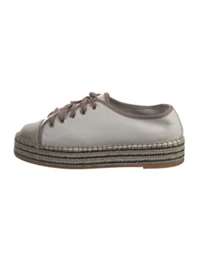 Pre-owned Santoni Leather Espadrilles In White