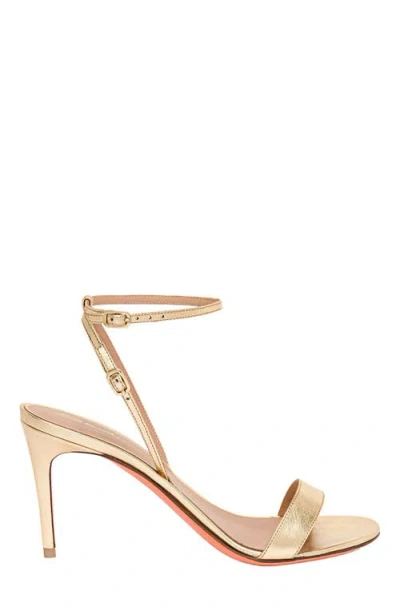 Santoni Leather High-heel Sandal In Gold