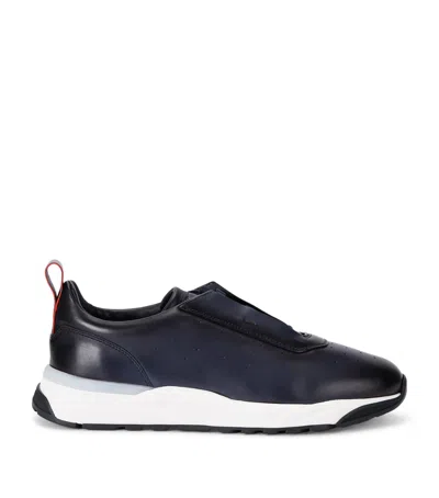 SANTONI LEATHER INNOVA SNEAKERS