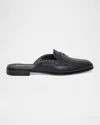 Santoni Granato Leather Mule In Multi