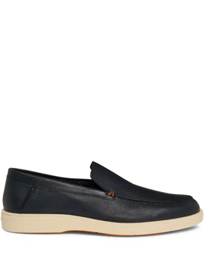 SANTONI LEATHER LOAFERS