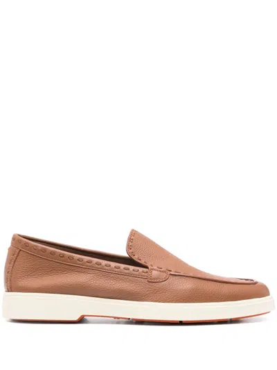 Santoni Leather Loafers