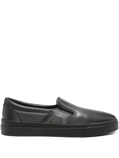 SANTONI LEATHER LOAFERS
