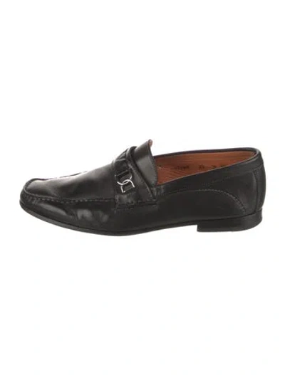 Pre-owned Santoni Leather Loafers In Brown