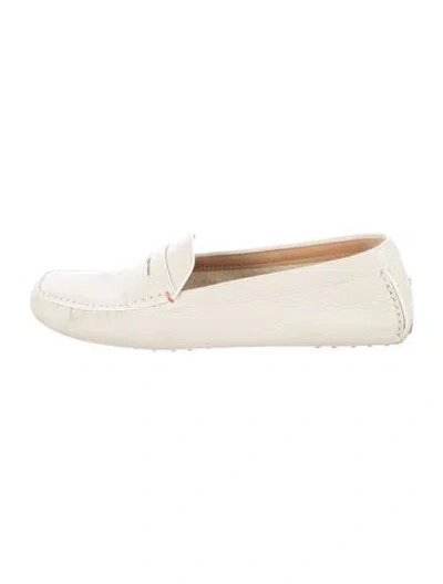 Pre-owned Santoni Leather Loafers In Neutral