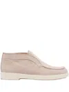 Santoni Suede Low-top Loafers Rubber Sole In Pink