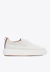 Santoni Leather Low-top Sneakers In White