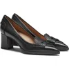Santoni Leather Mid-heel Pump In Black