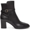 Santoni Leather Mid-heel Ankle Boot In Black