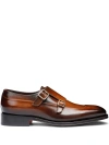 Santoni Man Loafers Burgundy Size 9 Leather In Brown
