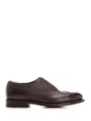 Santoni Leather Oxford Brogue Lace-up In Brown