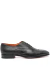 Santoni Man Lace-up Shoes Black Size 5.5 Soft Leather In Black