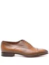 Santoni Leather Oxford Shoes In Brown