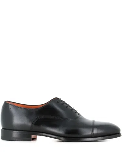 Santoni Leather Oxford Shoes In Multi