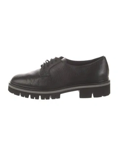 Pre-owned Santoni Leather Oxfords In Black