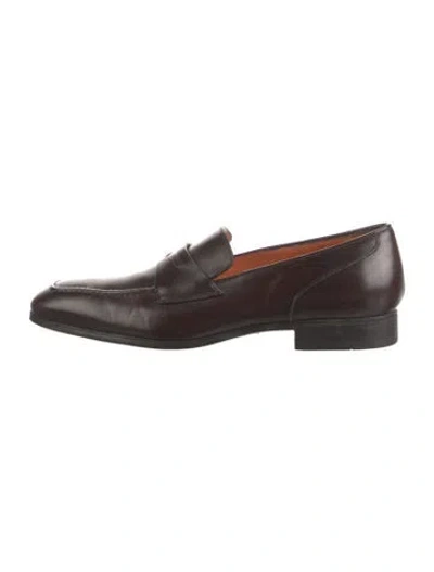 Pre-owned Santoni Leather Oxfords In Black