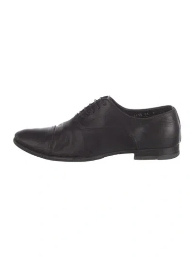 Pre-owned Santoni Leather Oxfords In Black