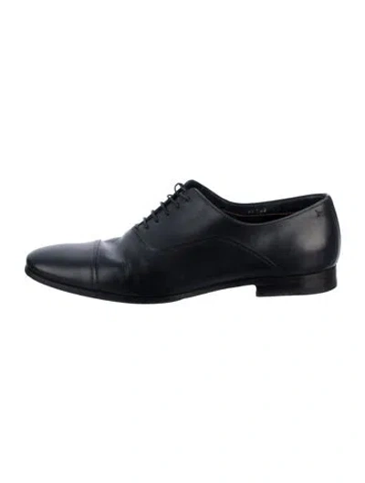 Pre-owned Santoni Leather Oxfords In Black