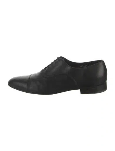 Pre-owned Santoni Leather Oxfords In Black