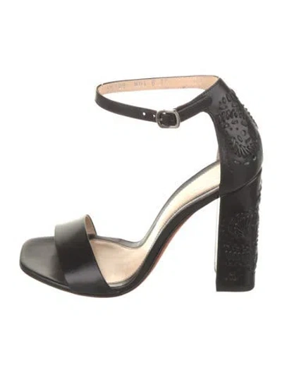 Pre-owned Santoni Leather Sandals In Black
