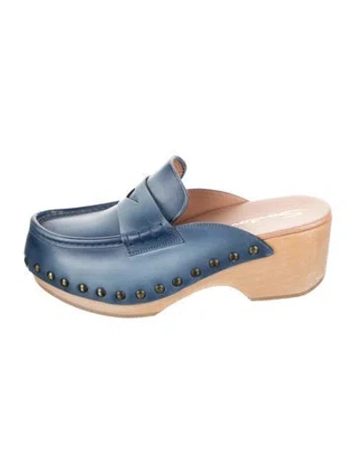 Pre-owned Santoni Leather Sandals In Blue