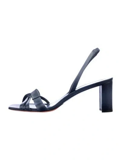 Pre-owned Santoni Leather Sandals In Blue