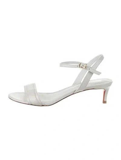 Pre-owned Santoni Leather Sandals In White