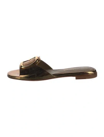 Pre-owned Santoni Leather Slides