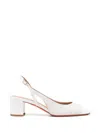Santoni Leather Slingback Pumps In Multi