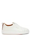 Santoni Leather Slip-on Sneaker In White