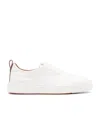 Santoni Slip-on Sneakers With Calf Leather And Durable Rubber Sole In White